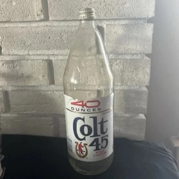 Colt 45 Malt Liquor 40 Ounce Bottle - Vintage